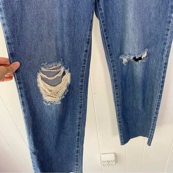 Sam Edelman Yaro High Rise Pinch Waist Jeans Skyline Womens 30 Distressed 90s - Picture 5 of 15